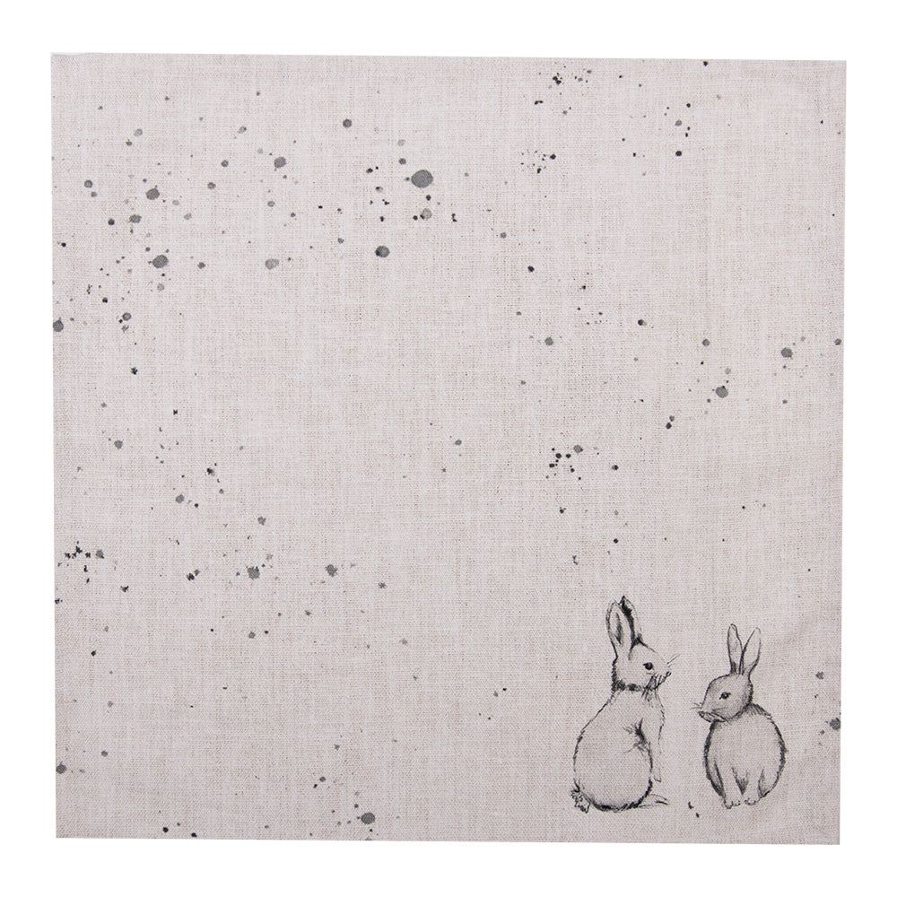 Tovaglioli beige con coniglietti 40x40 cm