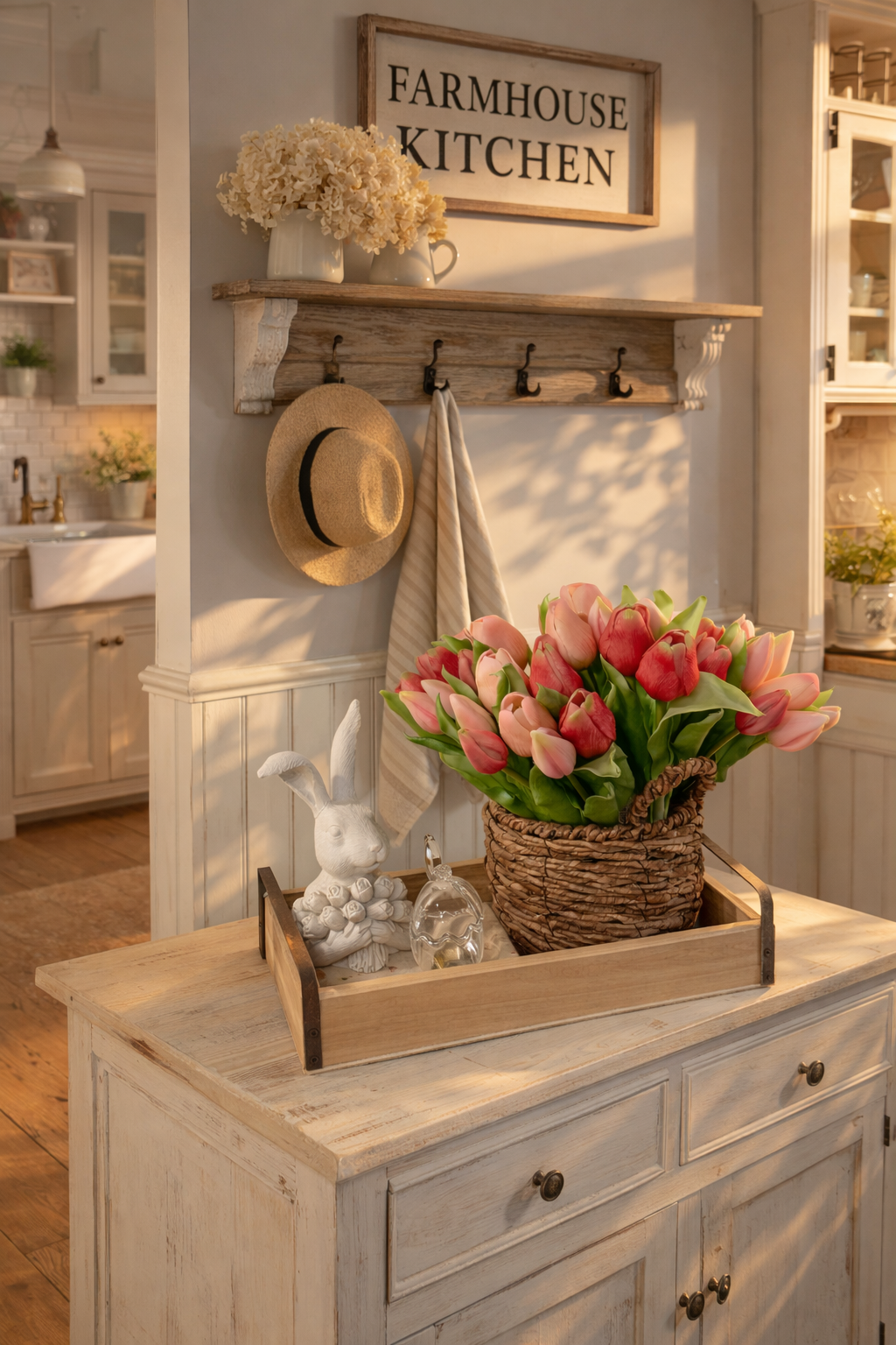 Vassoio in legno grezzo con manici in ferro, 3 misure