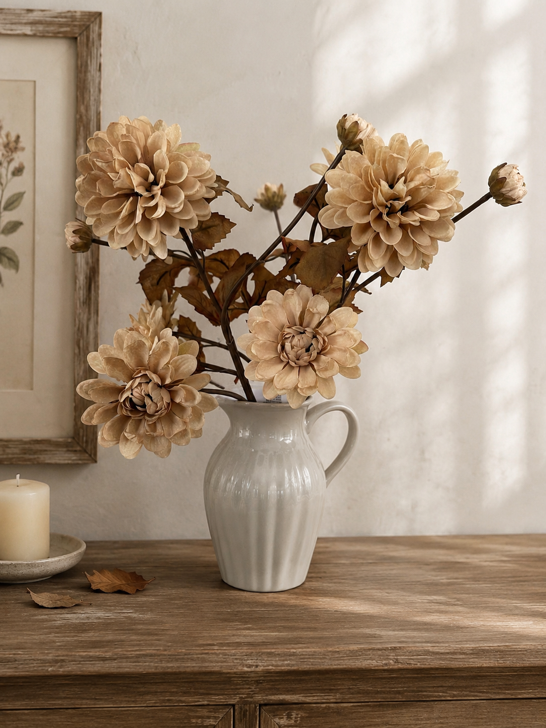 Fiore artificiale, beige/marrone, h 66 cm