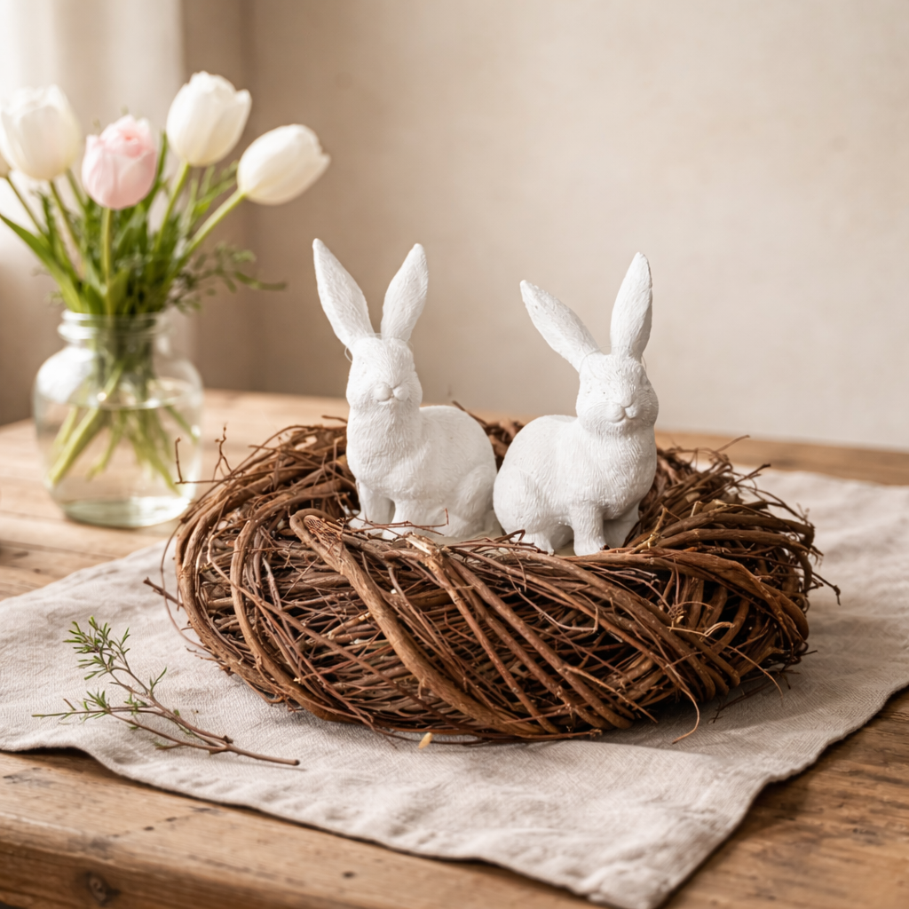 Ghirlanda in rattan marrone, ø 25x7 cm