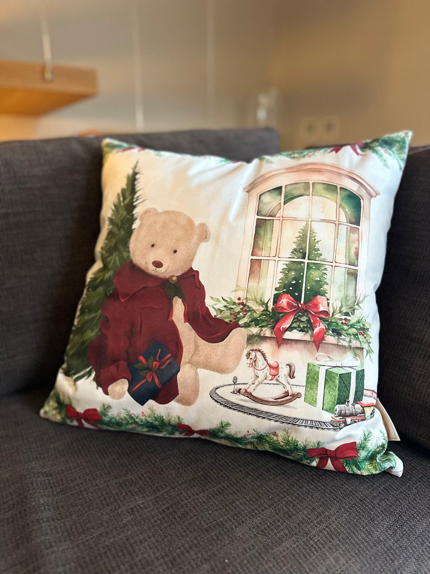 Cuscino Orsi con imbottitura 50x50 cm