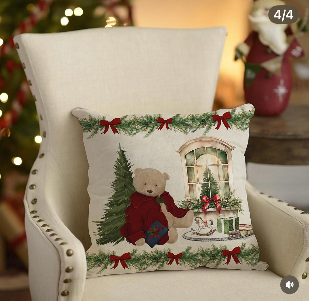 Cuscino Orsi con imbottitura 50x50 cm