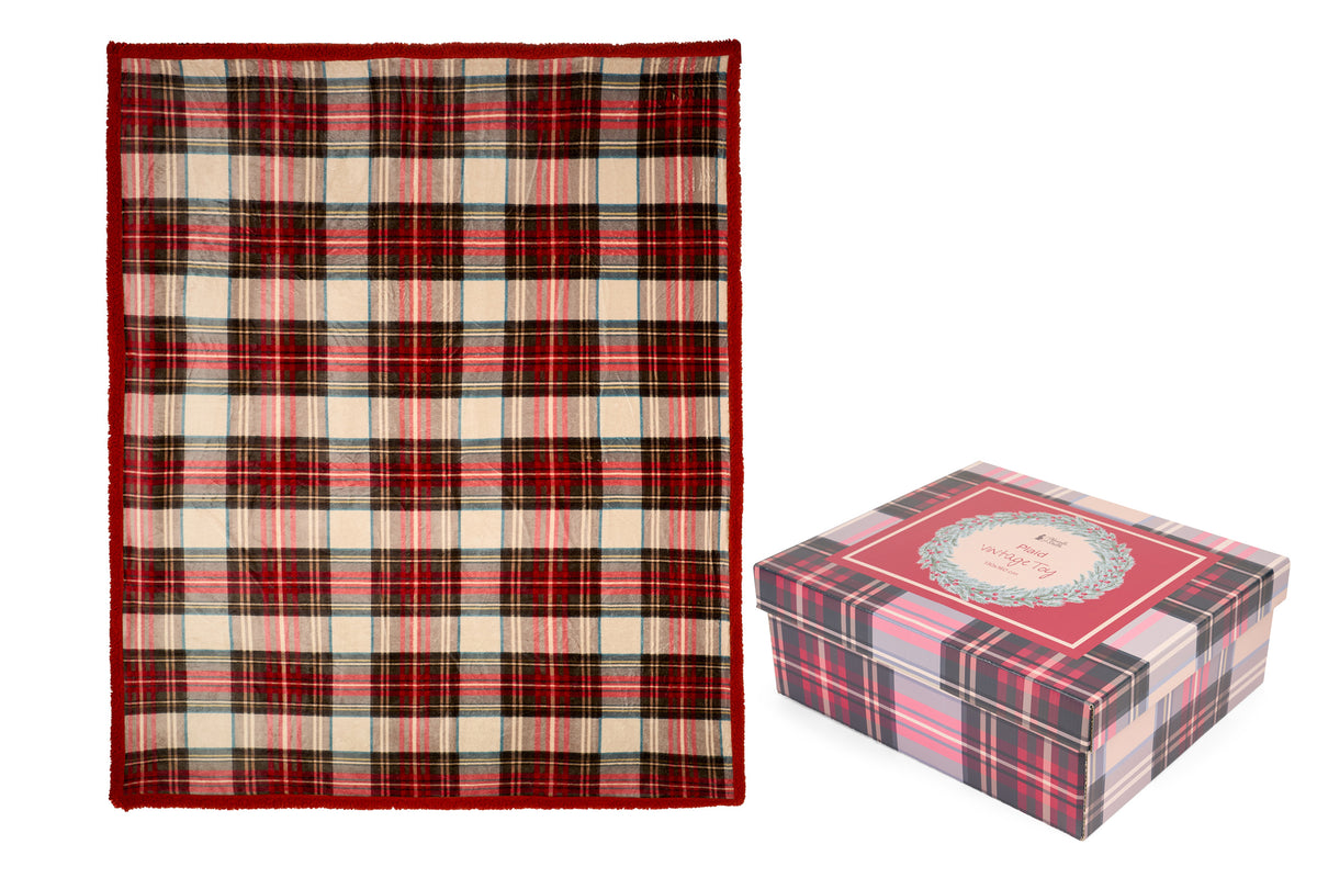 Plaid Tartan 130x160 cm, con giftbox