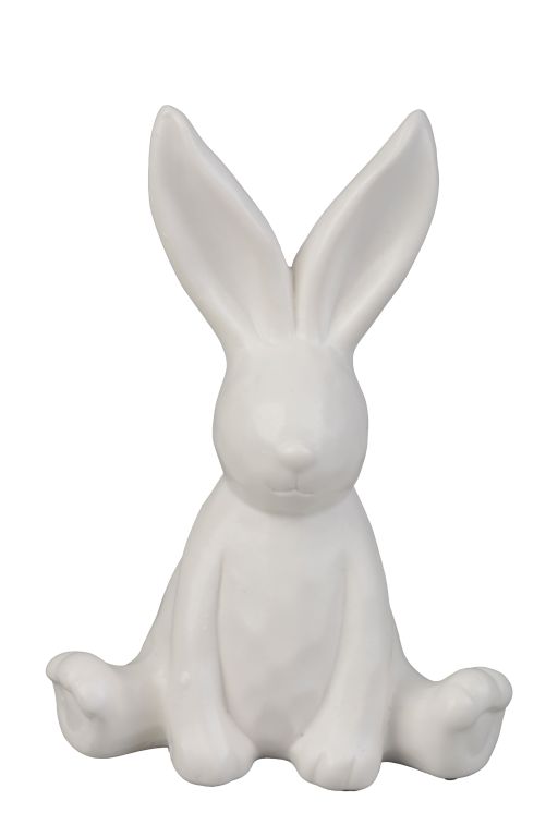 Coniglio bianco seduto, 9x6x12 cm