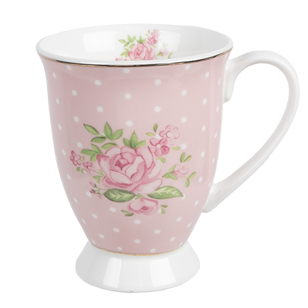 Tazza Rosa in porcellana con piccole rose, 300 ml