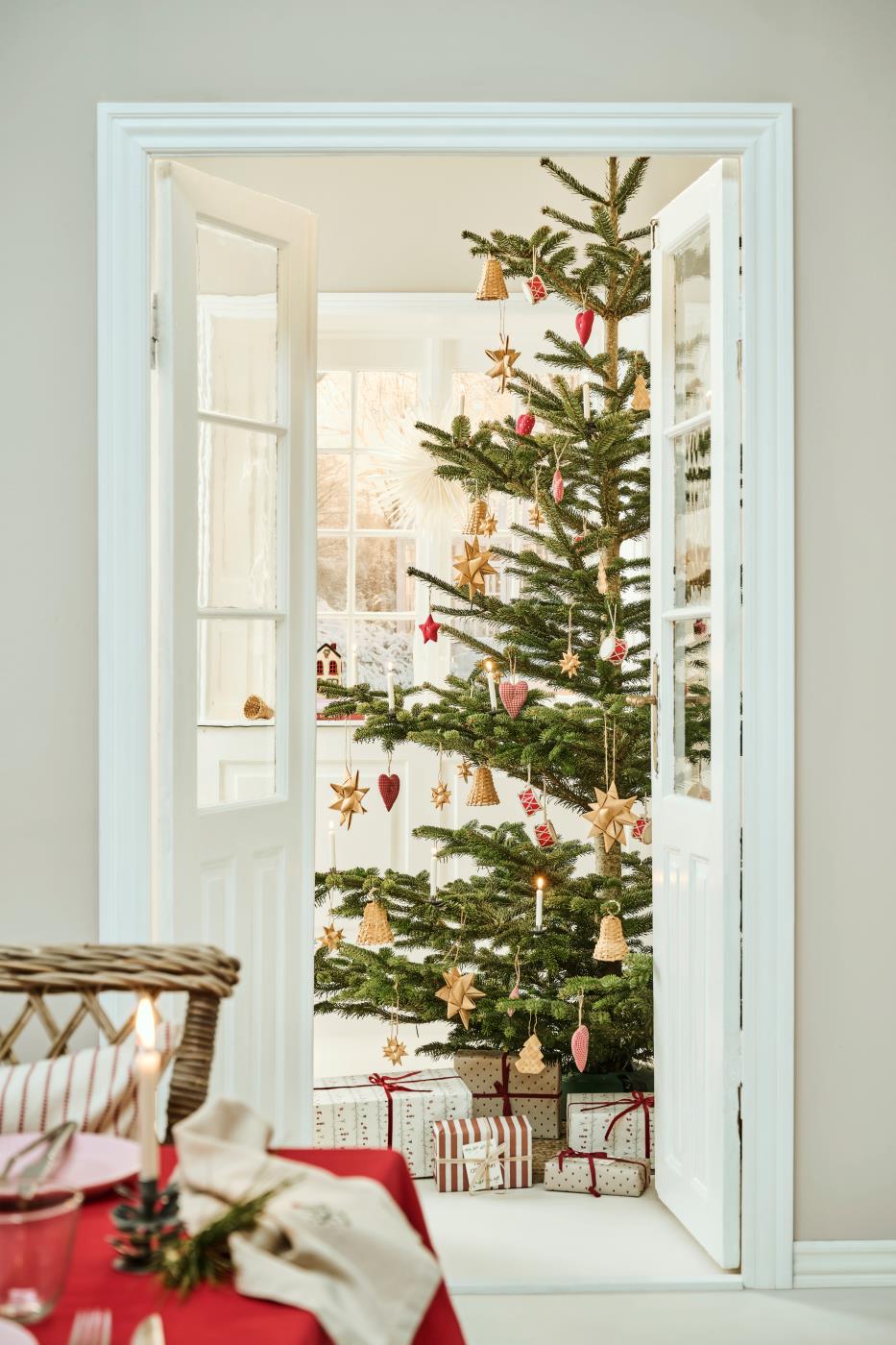 Cuori in stoffa morbidi da appendere rossi 7,5x10x2 cm