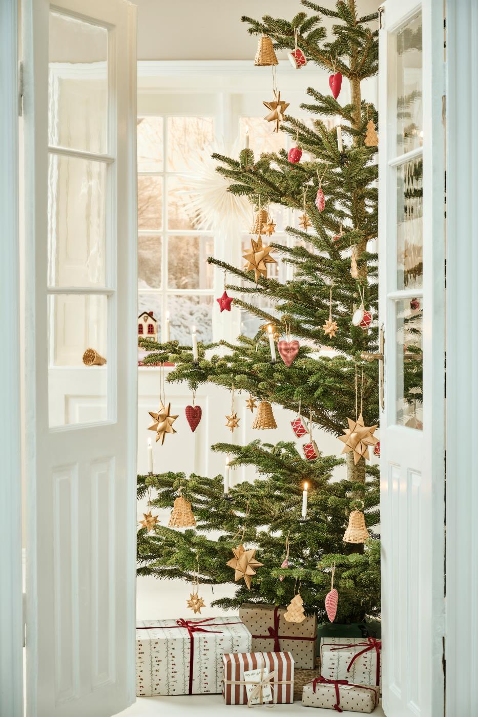 Cuori in stoffa morbidi da appendere rossi 7,5x10x2 cm