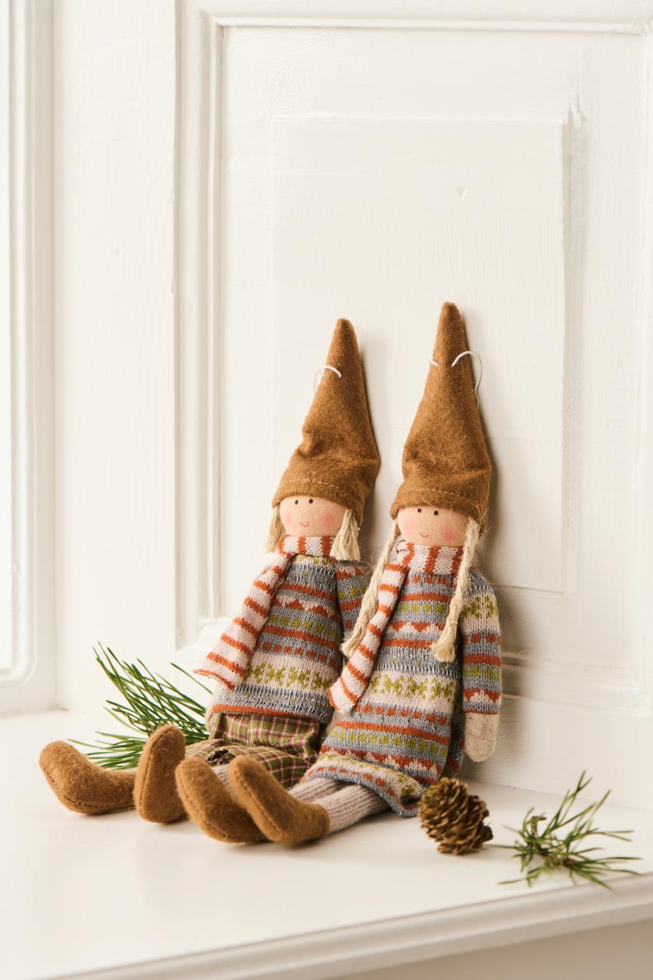 Aiutanti di babbo Natale h 32x10x4 cm, 2 assortiti