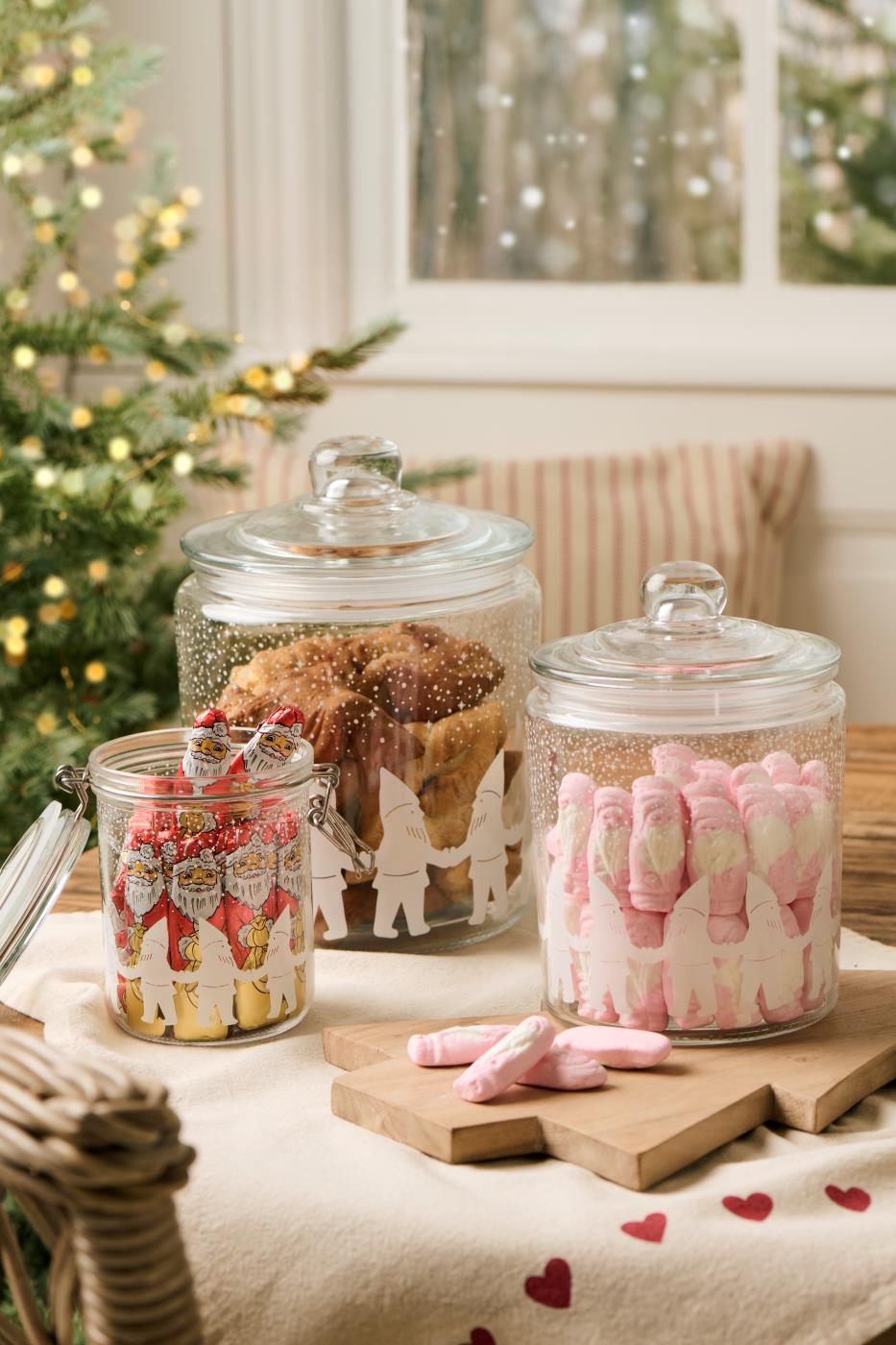 Strofinaccio Emma cuori rossi 50x70 cm