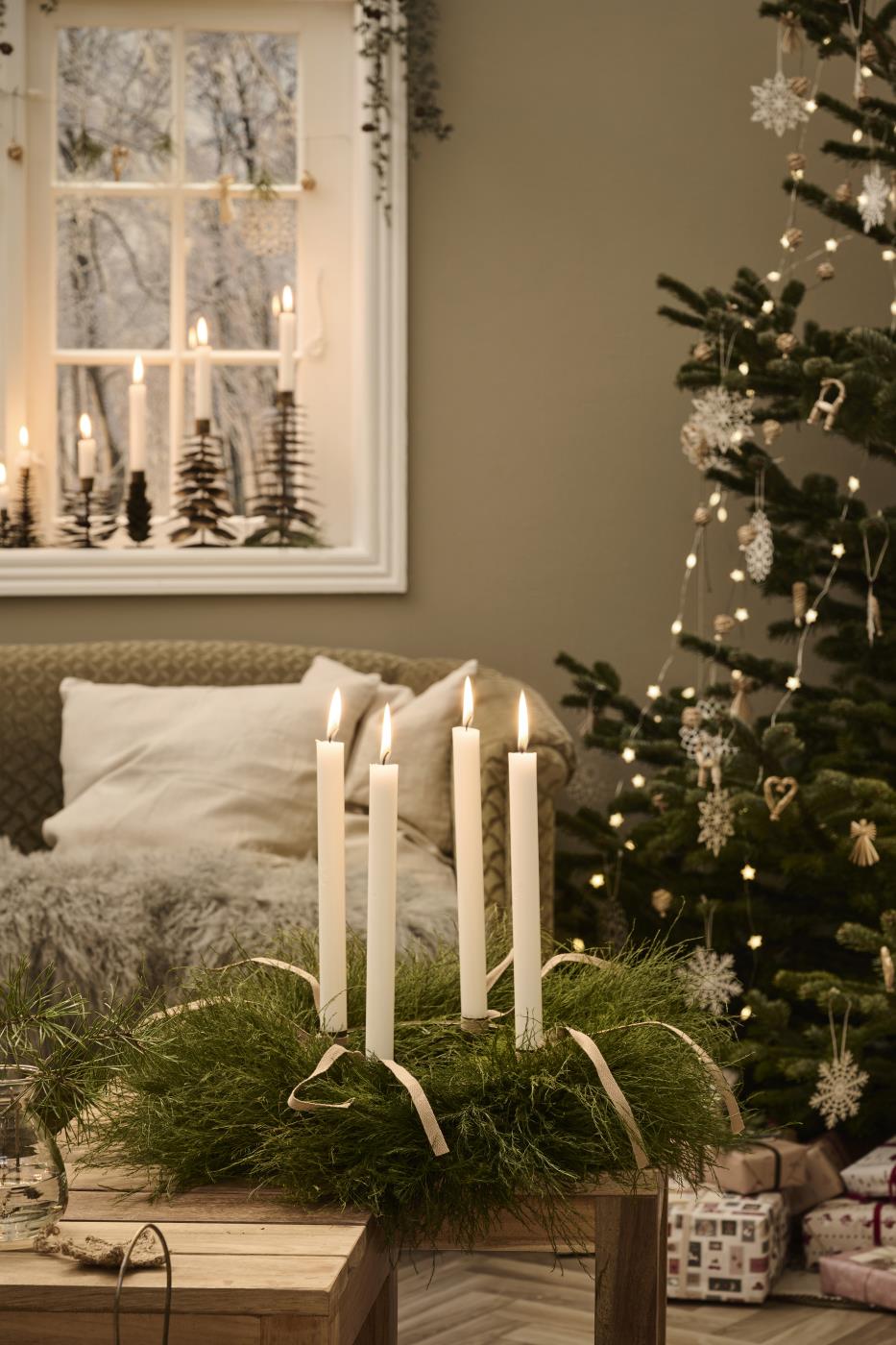 Portacandele dell'avvento per 4 candele ø2,2cm,  ø 22,2 cm h 2,3 cm