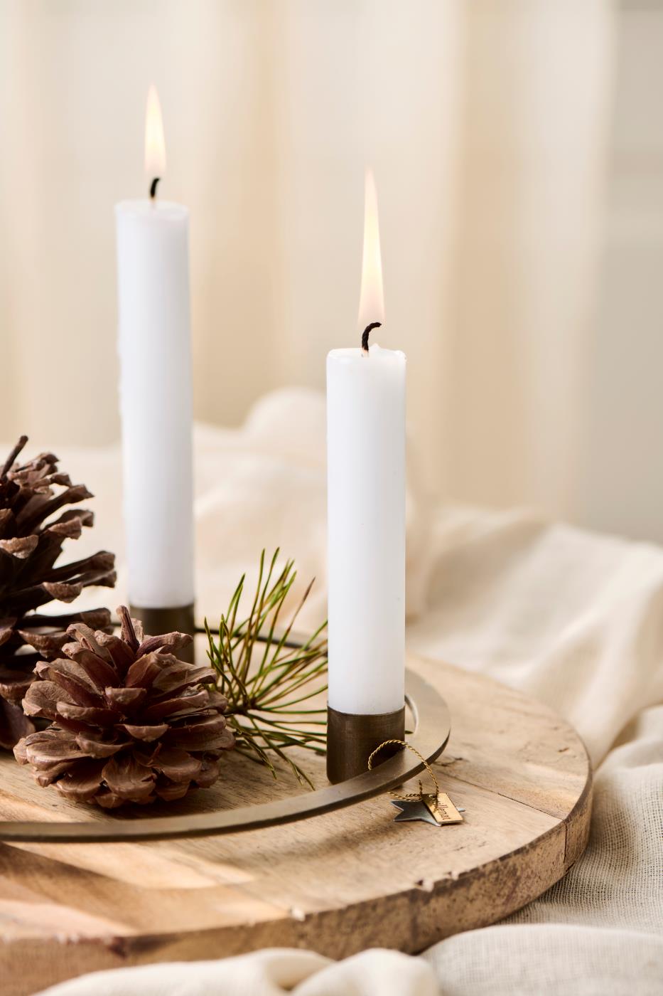 Portacandele dell'avvento per 4 candele ø2,2cm,  ø 22,2 cm h 2,3 cm