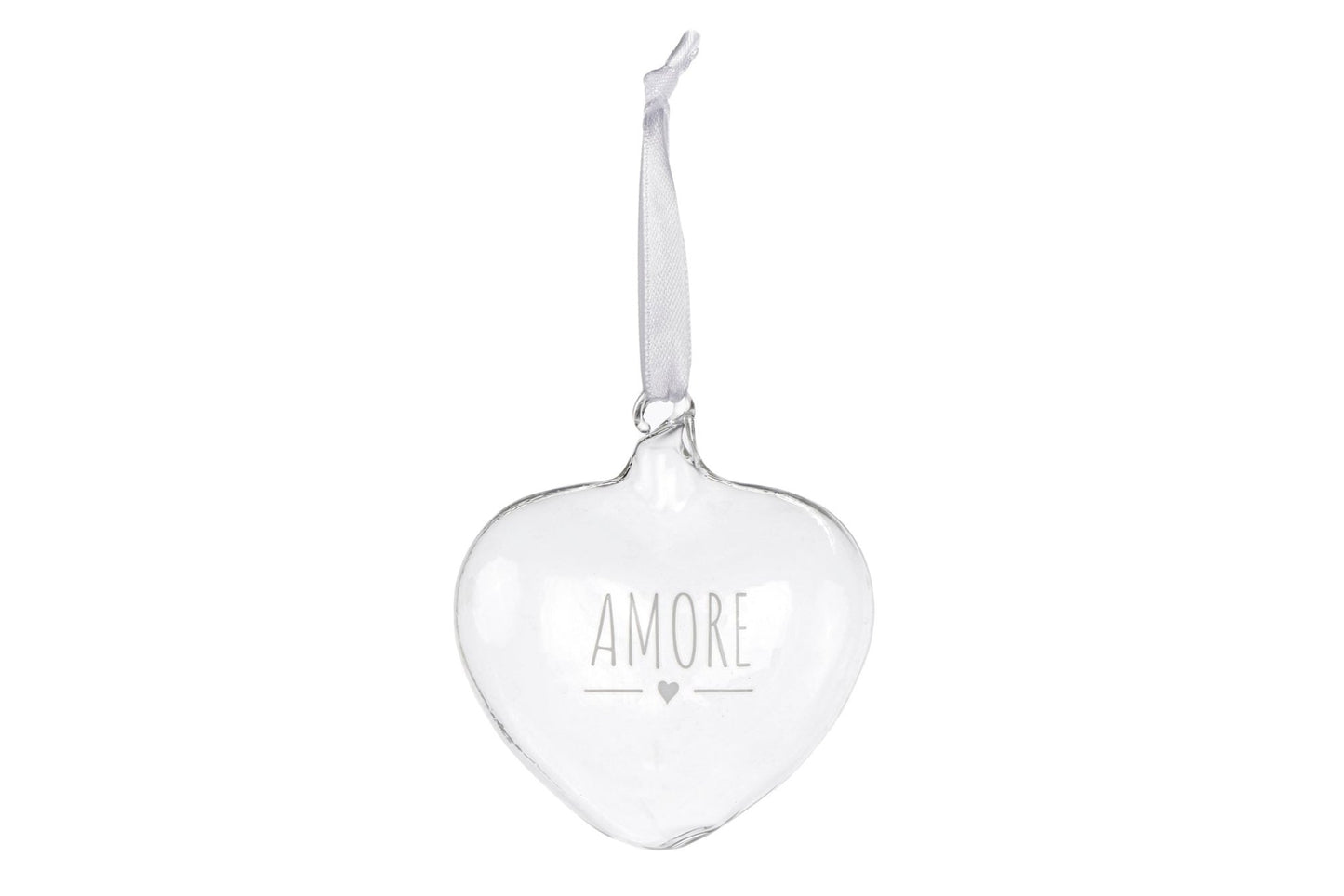 Cuore in vetro borosilicato Amore 8x8 cm