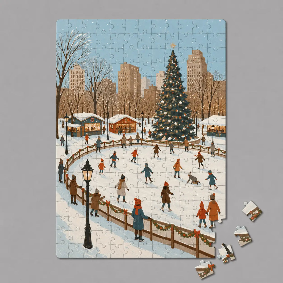 Puzzle in legno, Pattinaggio sul ghiaccio, 100 pz
