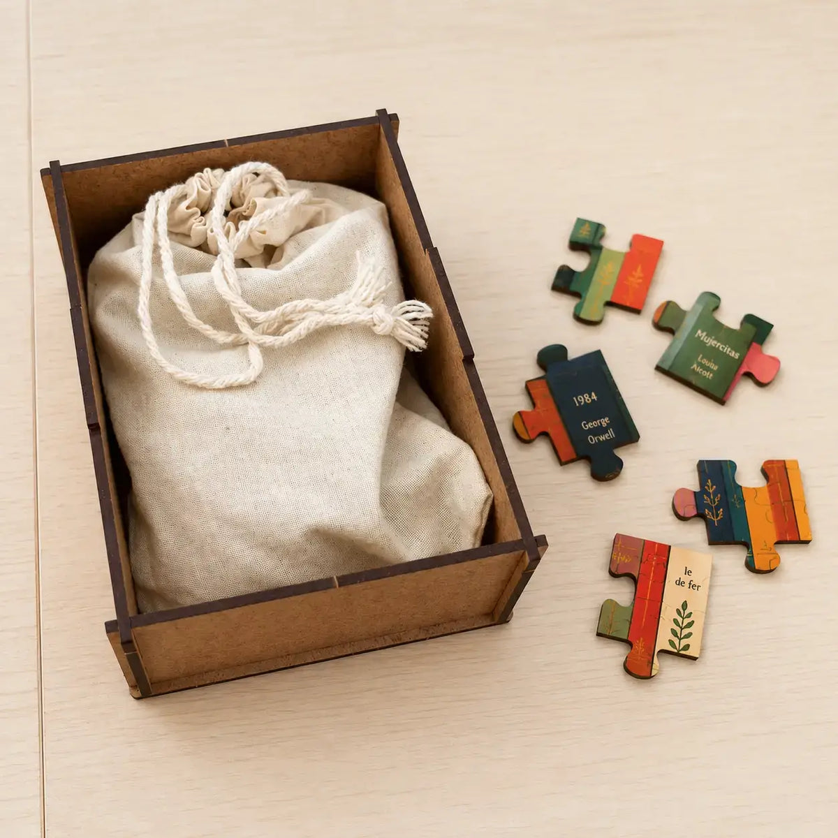 Puzzle in legno, Libreria francese, 100 pz