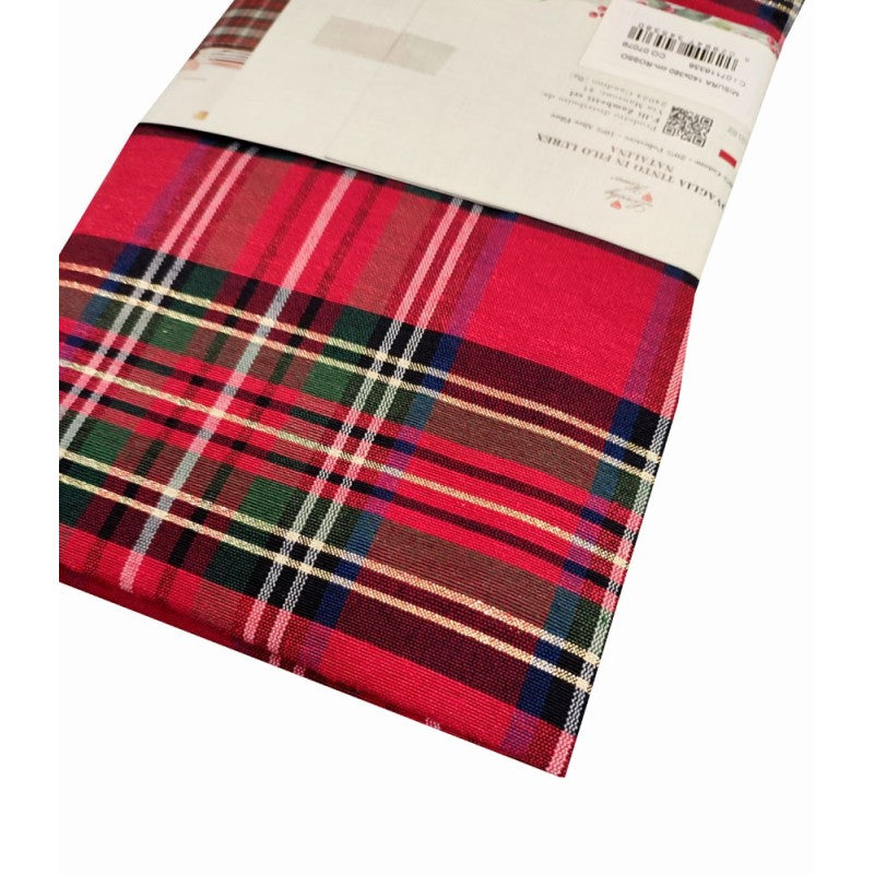 Runner tartan Rosso 45x135 cm